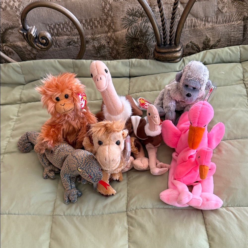 Vintage Ty Beanie Babies zoo set